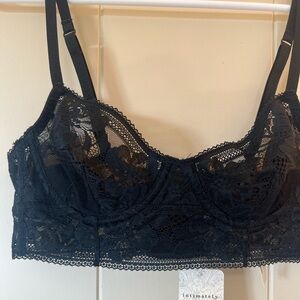 Women's Black Lace Bralette